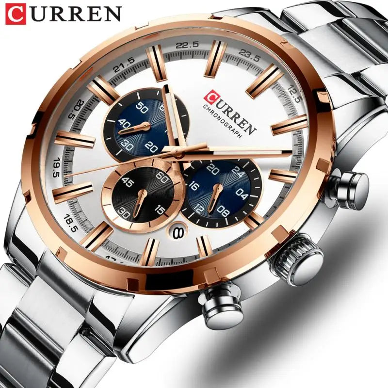 Curren Stainless Steel Chronograph Men's Watch (Dial - 4.7cm) - CUR198