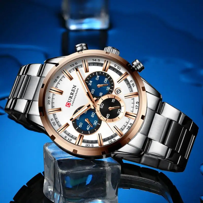 Curren Stainless Steel Chronograph Men's Watch (Dial - 4.7cm) - CUR198