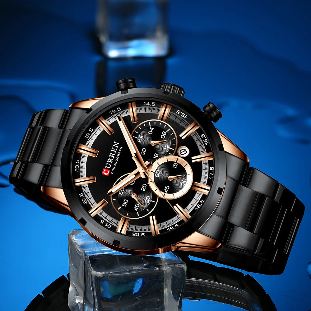 Curren Stainless Steel Chronograph Men's Watch (Dial - 4.7cm) - CUR198