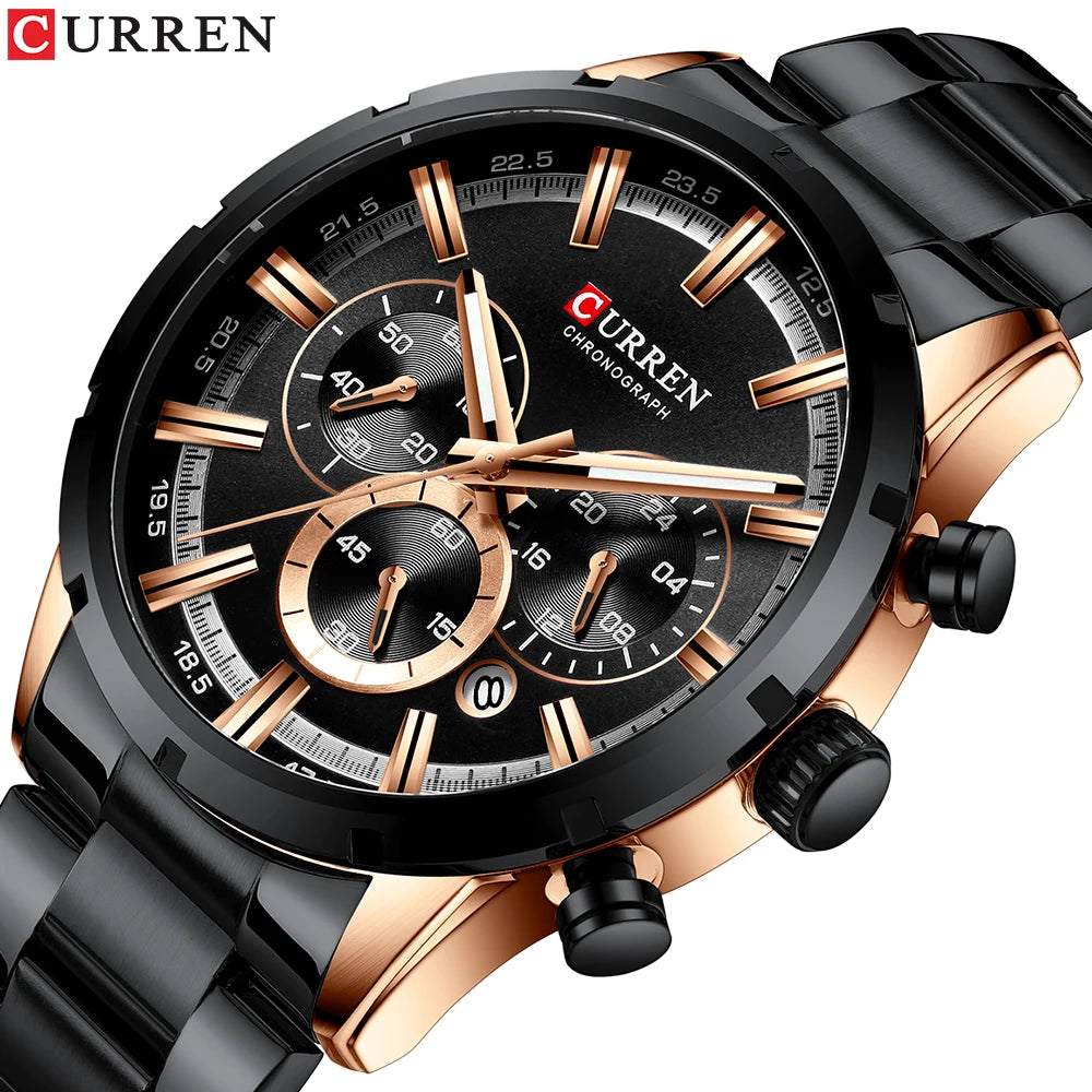 Curren Stainless Steel Chronograph Men's Watch (Dial - 4.7cm) - CUR198