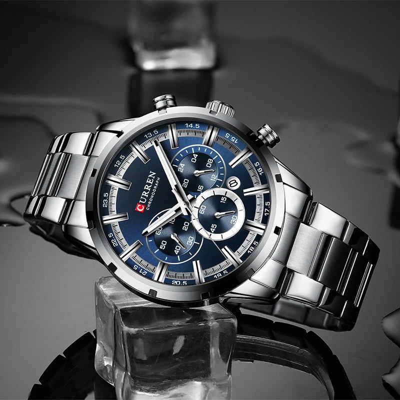 Curren Stainless Steel Chronograph Men's Watch (Dial - 4.7cm) - CUR198