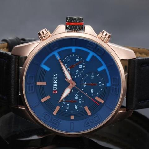 Curren Blue Dial Choronograph Watch (Blue Dial 4.4cm) - CUR 138