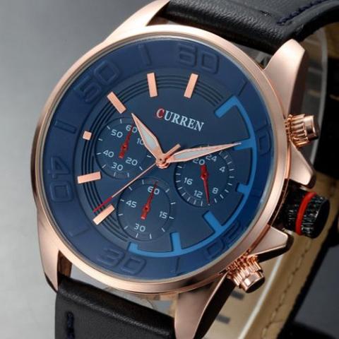 Curren Blue Dial Choronograph Watch (Blue Dial 4.4cm) - CUR 138