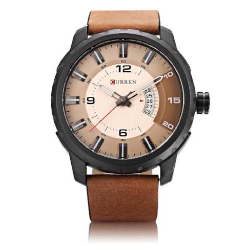 Curren Genuine Leather Quartz Watch (Dial 5.0cm) - CUR 137