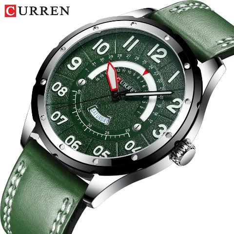 Curren Green Strap and Dial Watch (Dial 4.4cm) - CUR188