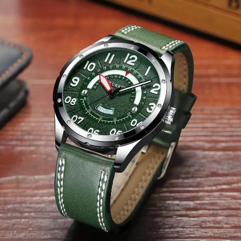 Curren Green Strap and Dial Watch (Dial 4.4cm) - CUR188