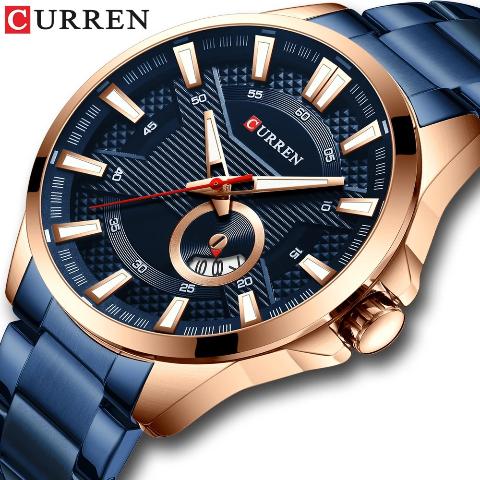 Curren Men's Round Date Watch (Dial 4.6cm) - CUR192