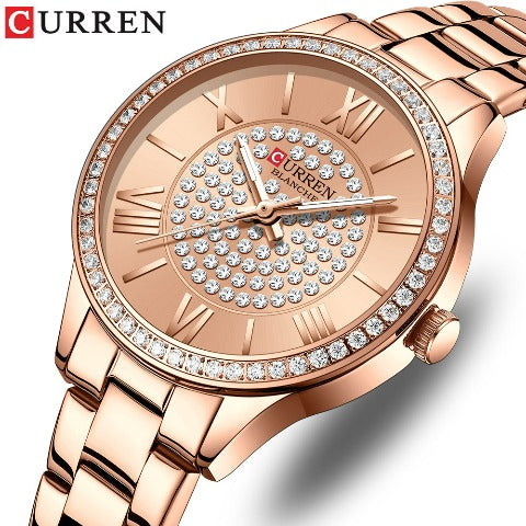 Curren Women's Blanche Rhinestone Watch (Dial 3.2cm) - CUR218