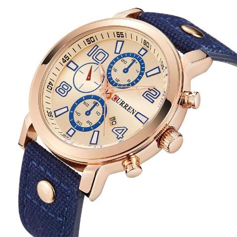 Curren Blue Band Watch (Dial 4.4cm) - CUR 169