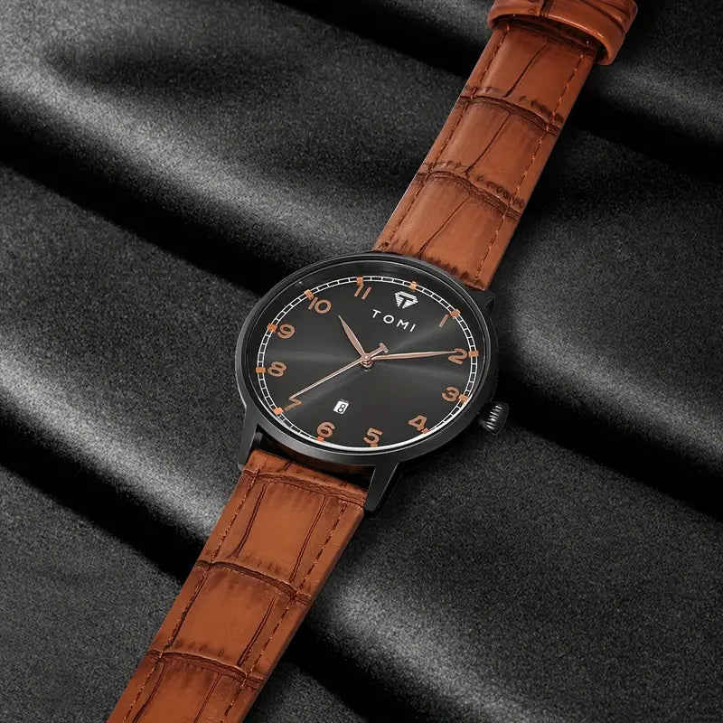 TOMI T-108 Calendar Dial Unisex Watch Quartz Date