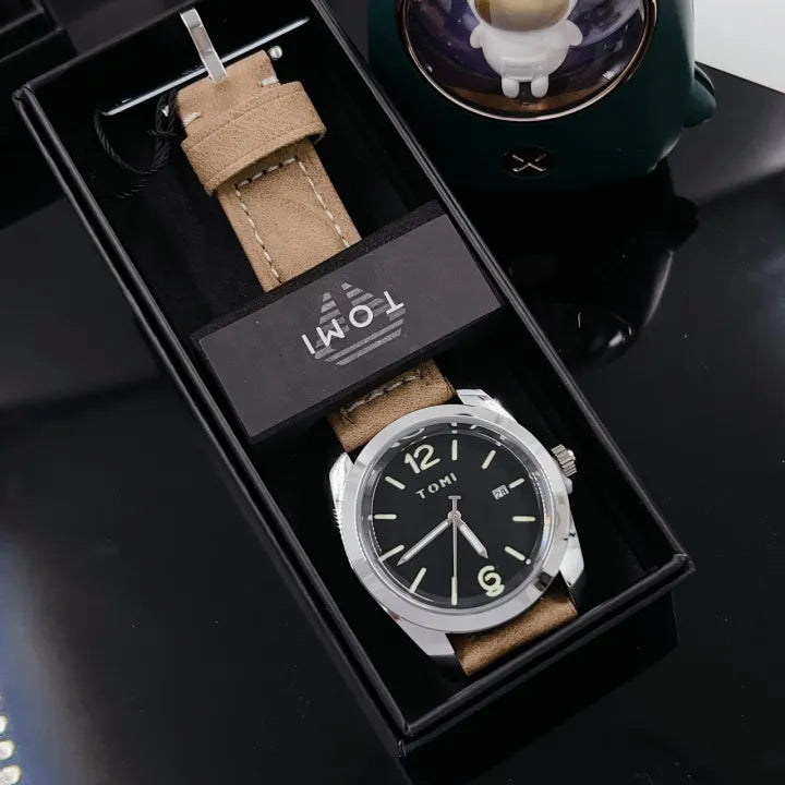 TOMI T-095 Luxury Watch Luminous Dial Quartz Date