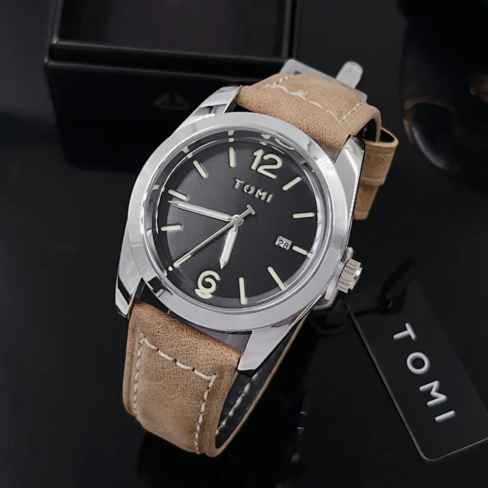 TOMI T-095 Luxury Watch Luminous Dial Quartz Date