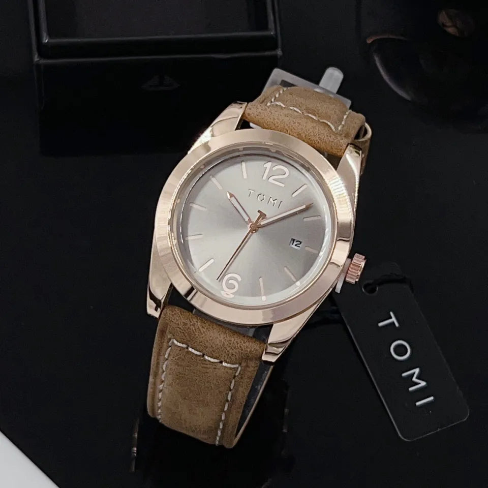 TOMI T-095 Luxury Watch Luminous Dial Quartz Date