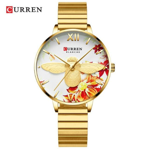 Curren "Blanche" Unique Design Ladies Watch (Dial 3.2cm) - CUR 179