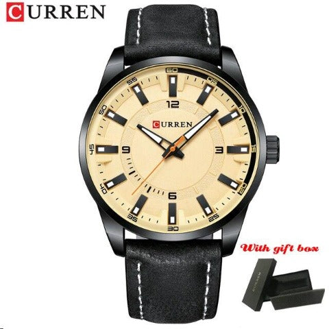 Curren Fashion Sports Leather Watch (Dial 4.7cm) - CUR213