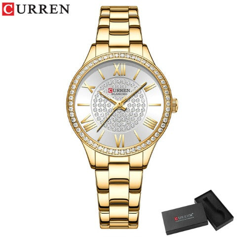 Curren Women's Blanche Rhinestone Watch (Dial 3.2cm) - CUR218