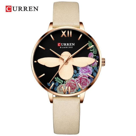 Curren "Blanche" Unique Design Ladies Watch (Dial 3.2cm) - CUR 179