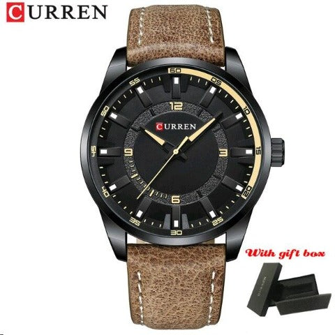 Curren Fashion Sports Leather Watch (Dial 4.7cm) - CUR213