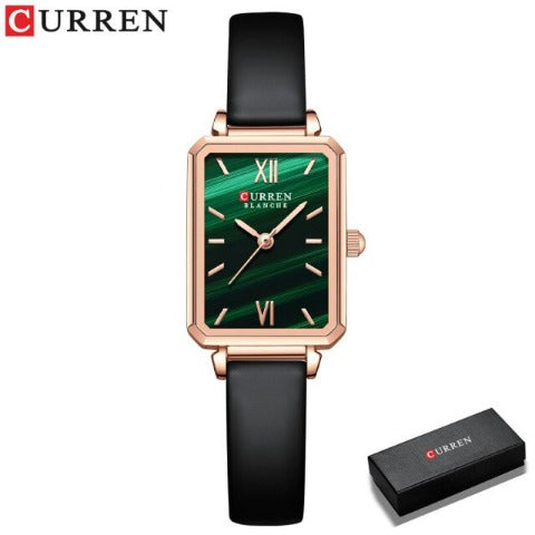 Curren Women's Square Green Dial Watch (Dial 2.1cm) - CUR215