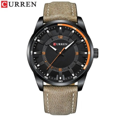 Curren Fashion Sports Leather Watch (Dial 4.7cm) - CUR213