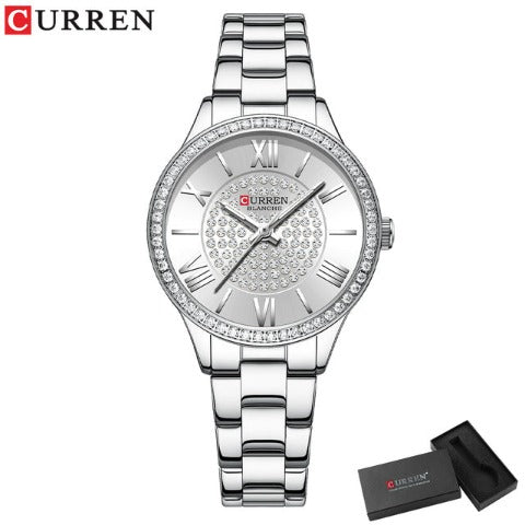 Curren Women's Blanche Rhinestone Watch (Dial 3.2cm) - CUR218