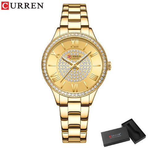 Curren Women's Blanche Rhinestone Watch (Dial 3.2cm) - CUR218