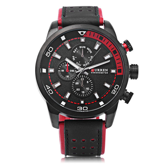 Curren Men's Sports Military Geniune Leather (Dial 4.5cm) - CUR119