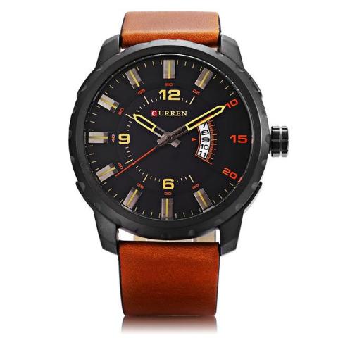 Curren Genuine Leather Quartz Watch (Dial 5.0cm) - CUR 137