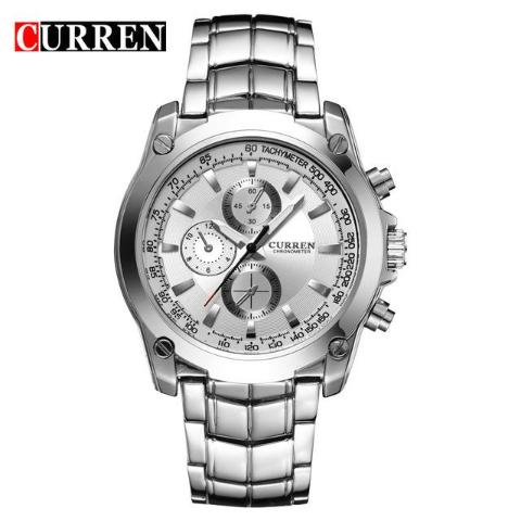 Curren Full Steel Business Quartz Watch (Dial 4.0cm) - CUR 155