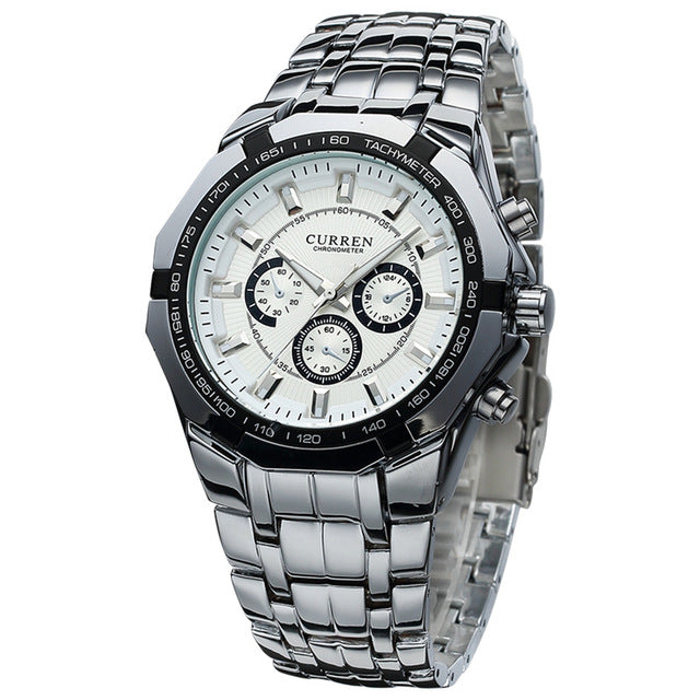 Curren Men's Stainless Steel Waterproof (Red 4.4cm Dial) - CUR118