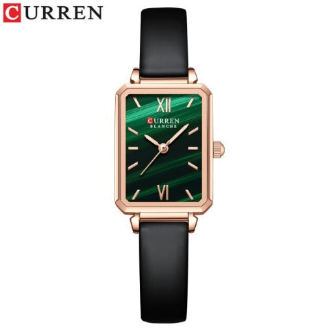 Curren Women's Square Green Dial Watch (Dial 2.1cm) - CUR215