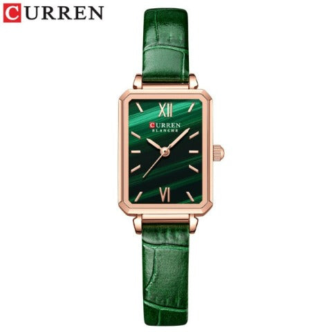 Curren Women's Square Green Dial Watch (Dial 2.1cm) - CUR215